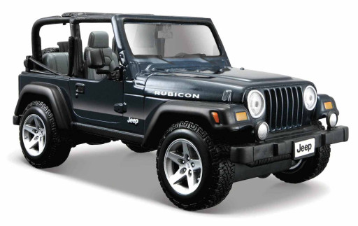 Maisto Jeep Wrangler Rubicon, Modrý 1:24