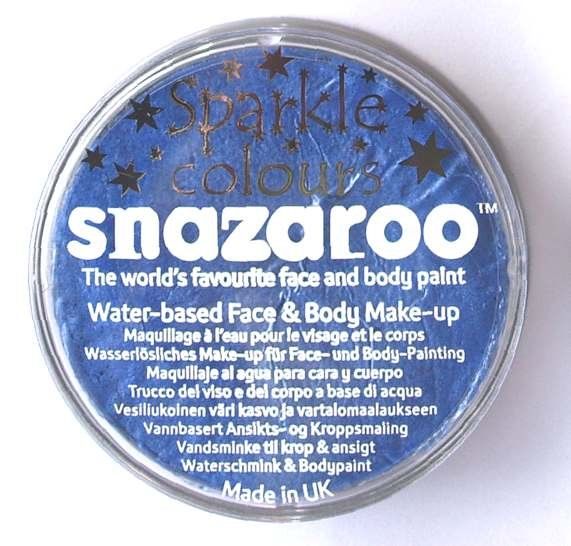 Snazaroo třpytivá barva na obličej 18 ml. - Modrá